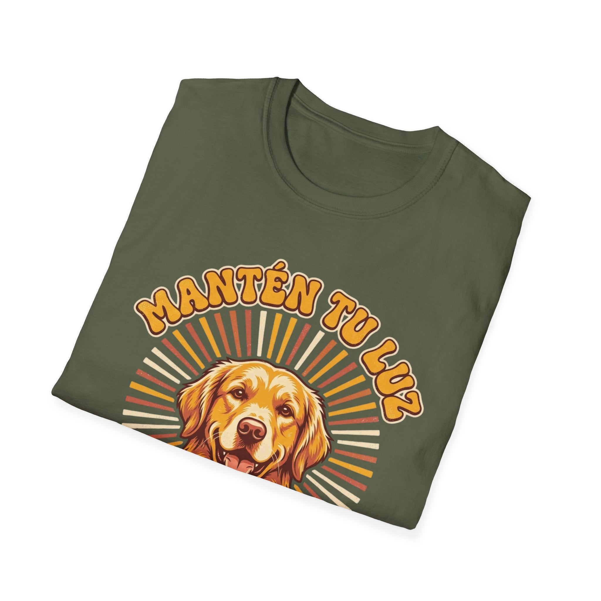 Mantén tu luz y sigue golden Spanish Dog Lover T-Shirt