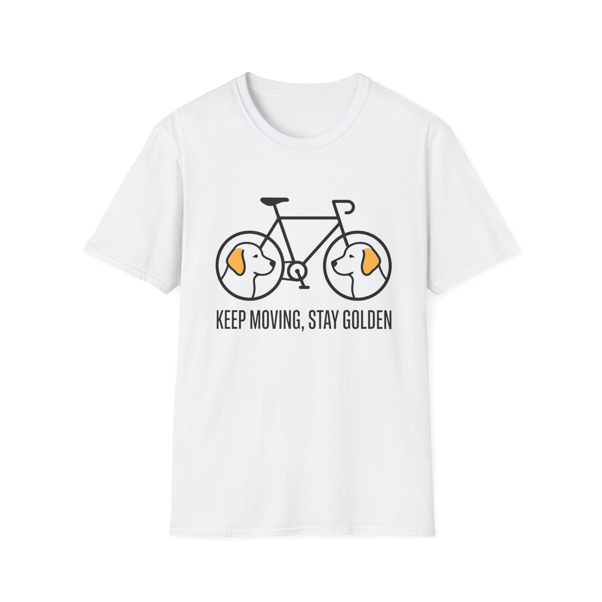 Keep Moving, Stay Golden Bicycle T Shirt