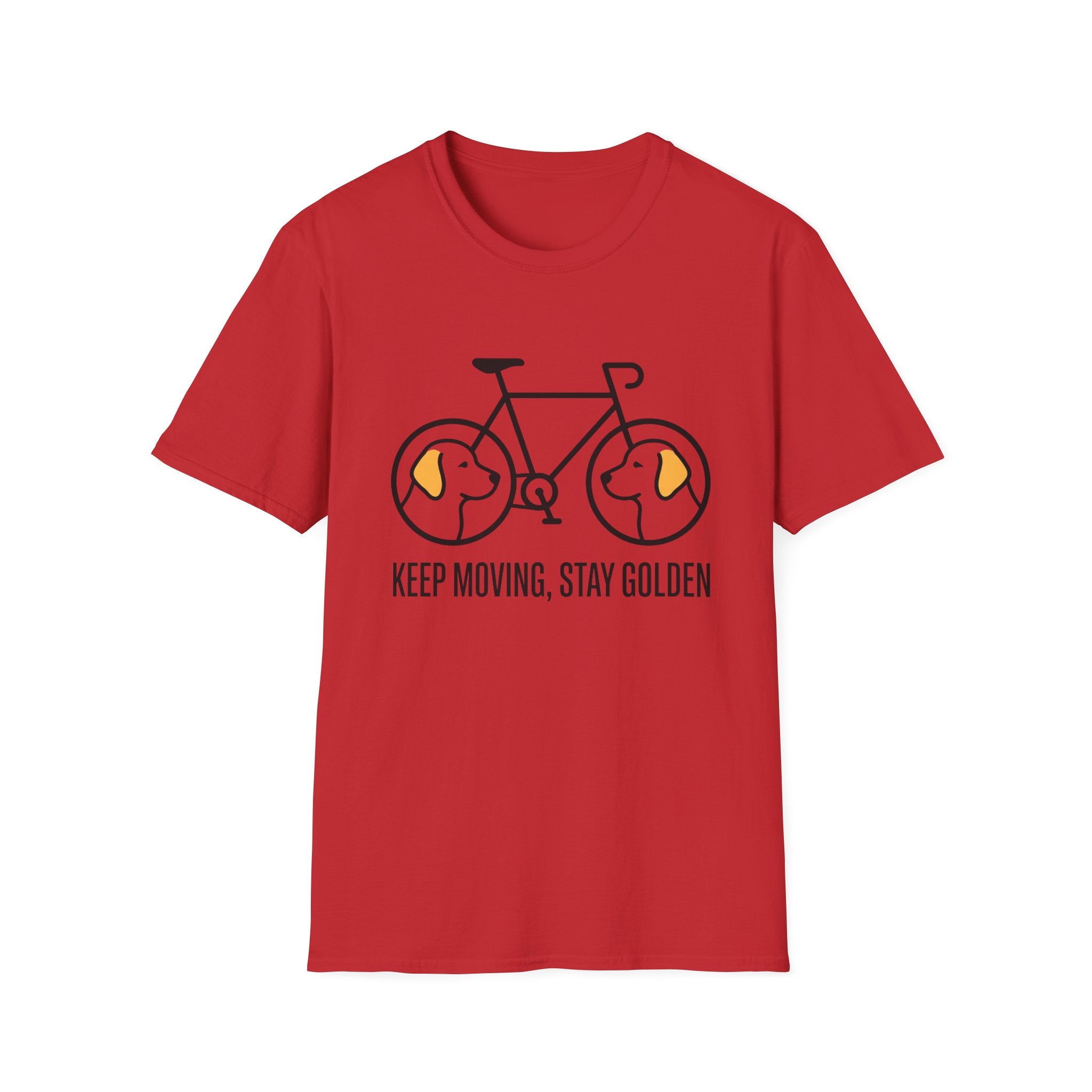 Keep Moving, Stay Golden Bicycle T Shirt
