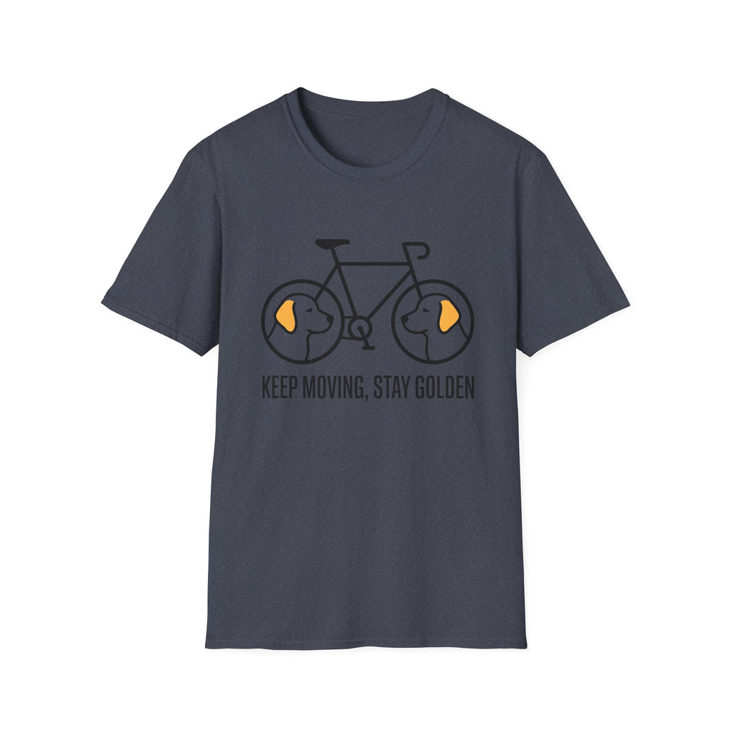 Keep Moving, Stay Golden Bicycle T Shirt