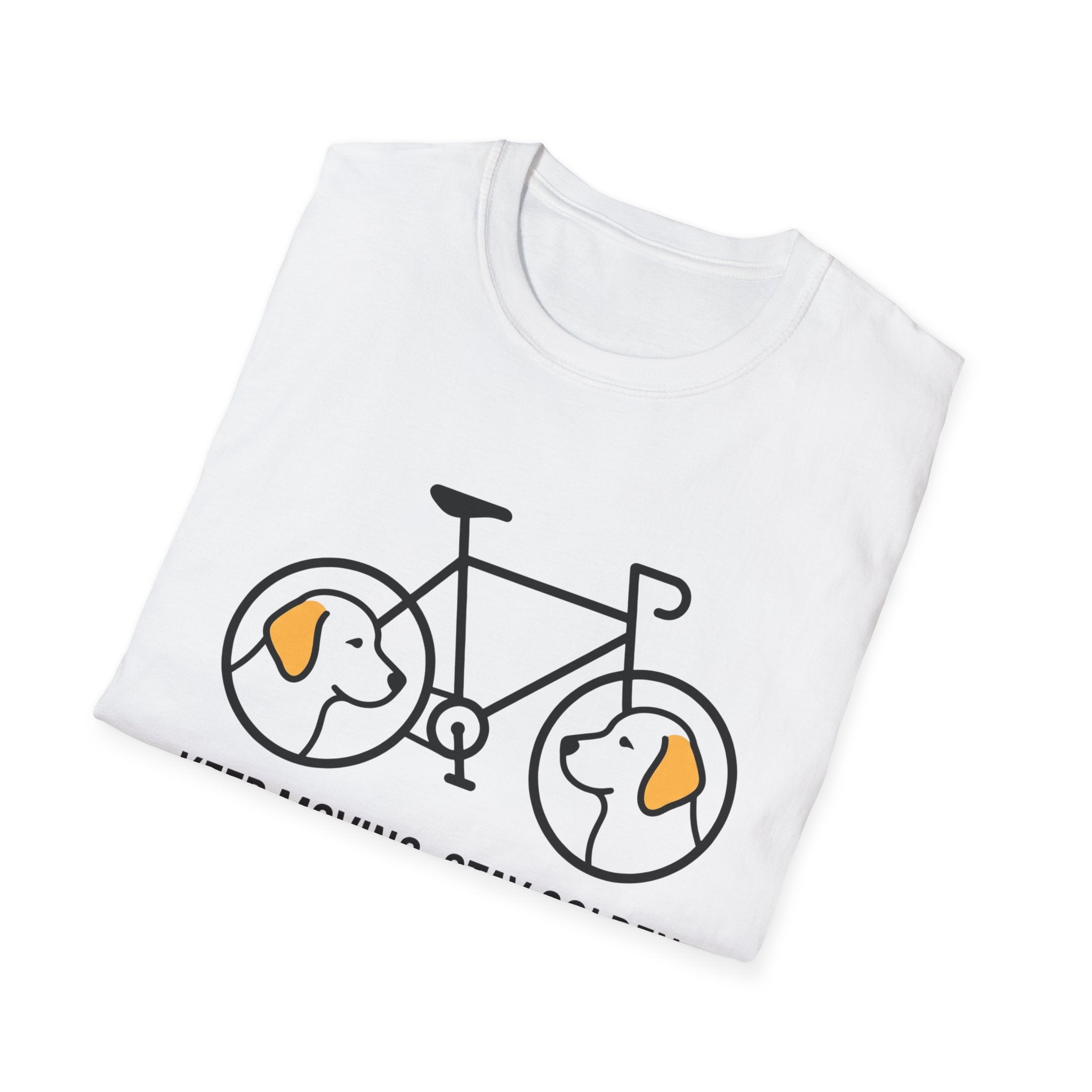 Keep Moving, Stay Golden Bicycle T Shirt