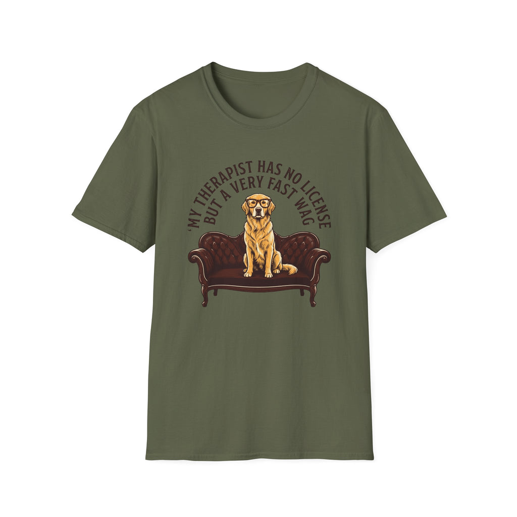 Dog Therapist, No License T-Shirt