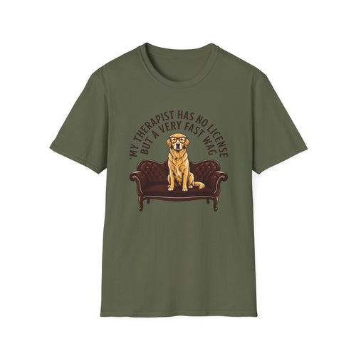 Dog Therapist, No License T-Shirt