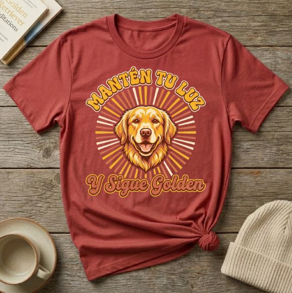 Mantén tu luz y sigue golden Spanish Dog Lover T-Shirt