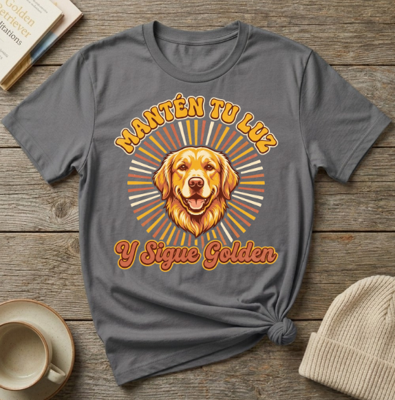 Mantén tu luz y sigue golden Spanish Dog Lover T-Shirt