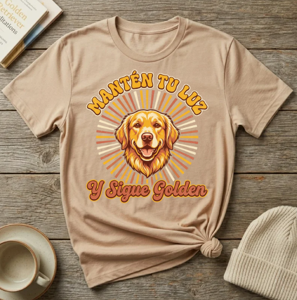 Mantén tu luz y sigue golden Spanish Dog Lover T-Shirt