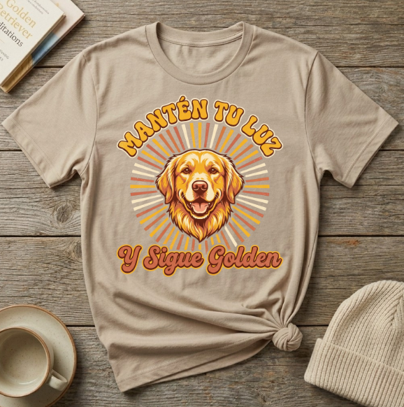 Mantén tu luz y sigue golden Spanish Dog Lover T-Shirt