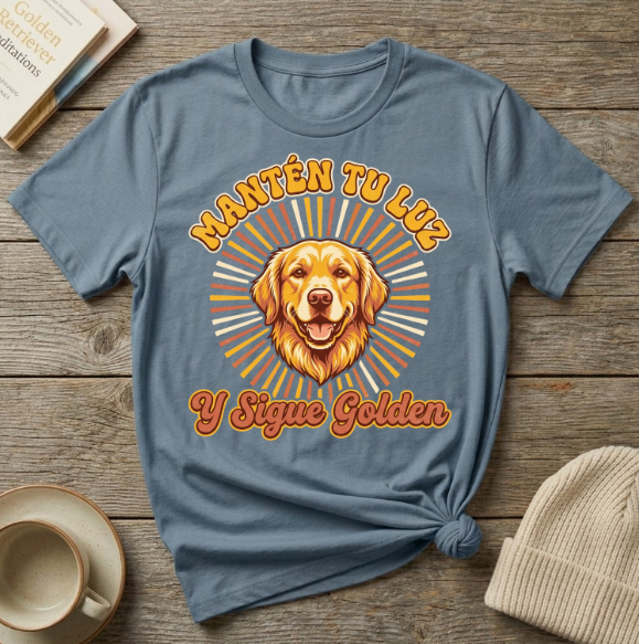 Mantén tu luz y sigue golden Spanish Dog Lover T-Shirt