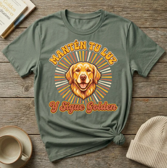 Mantén tu luz y sigue golden Spanish Dog Lover T-Shirt